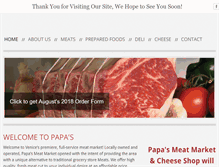 Tablet Screenshot of papasmeatmarket.com